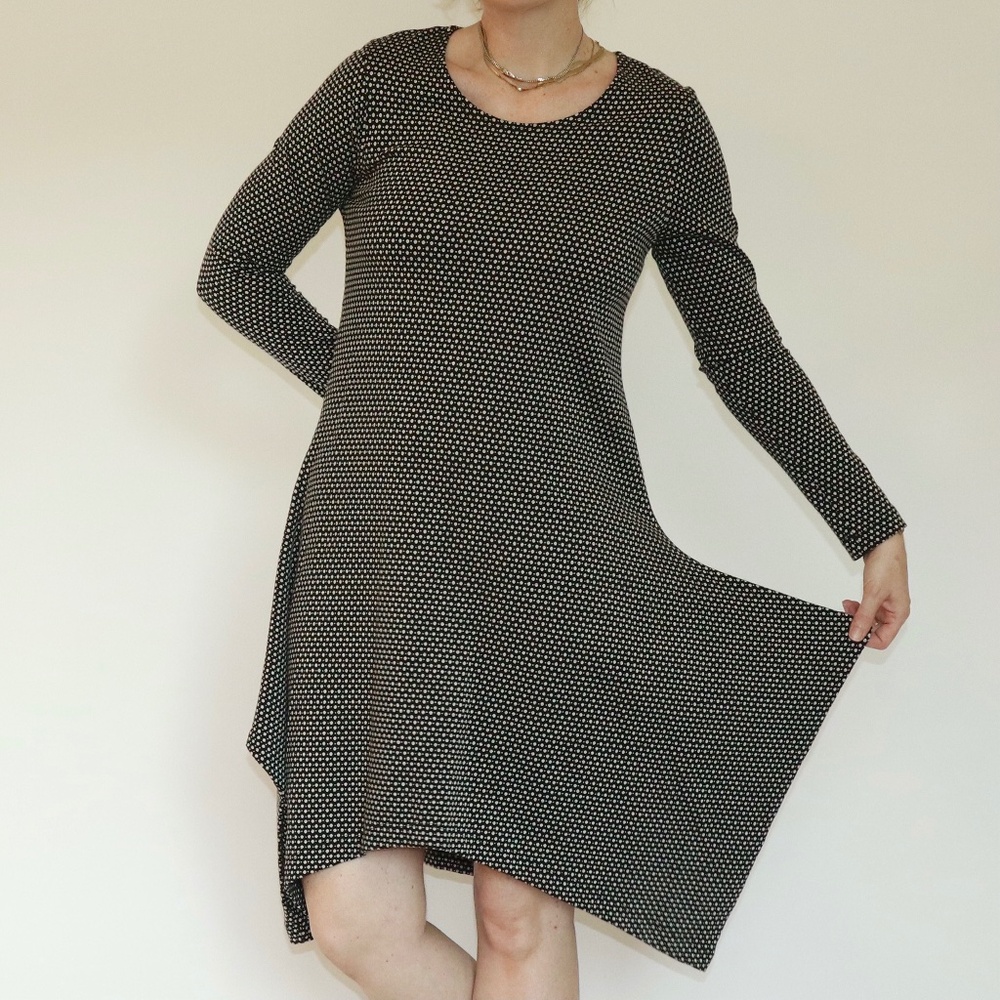 Bryn Walker - Black & White Polka Dot Funky Dress - X Small